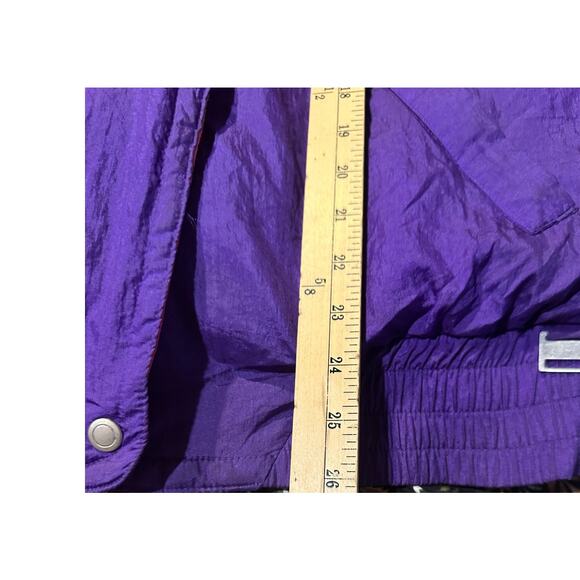 Vintage Liberty Bell Purple Down Puffer Ski Jacket Women Size XL Snap Button Zip - Picture 7 of 7